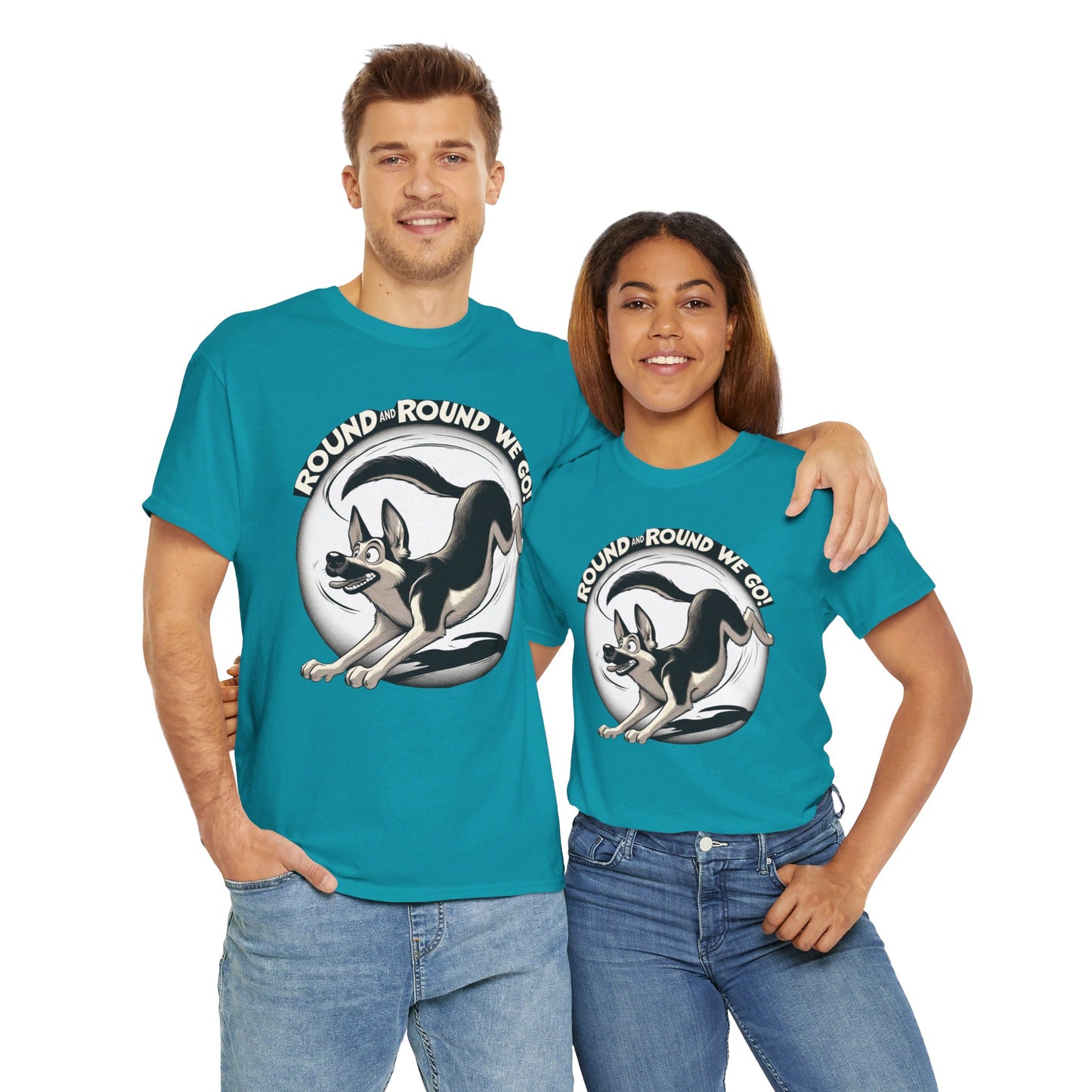 Round and Round We go! T-Shirt (13 colors) (German Shepherd)