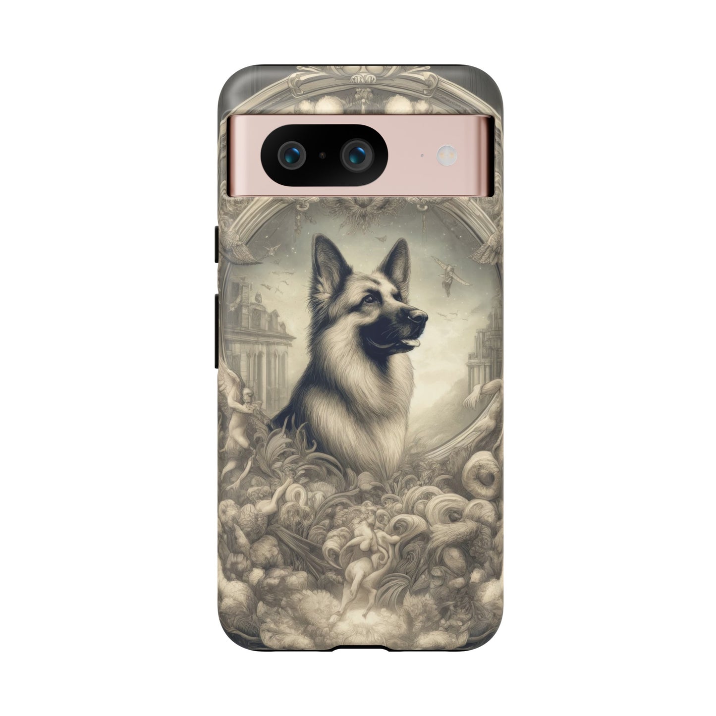 Dreamy fantasy and rococo German Shepherd Phone Case