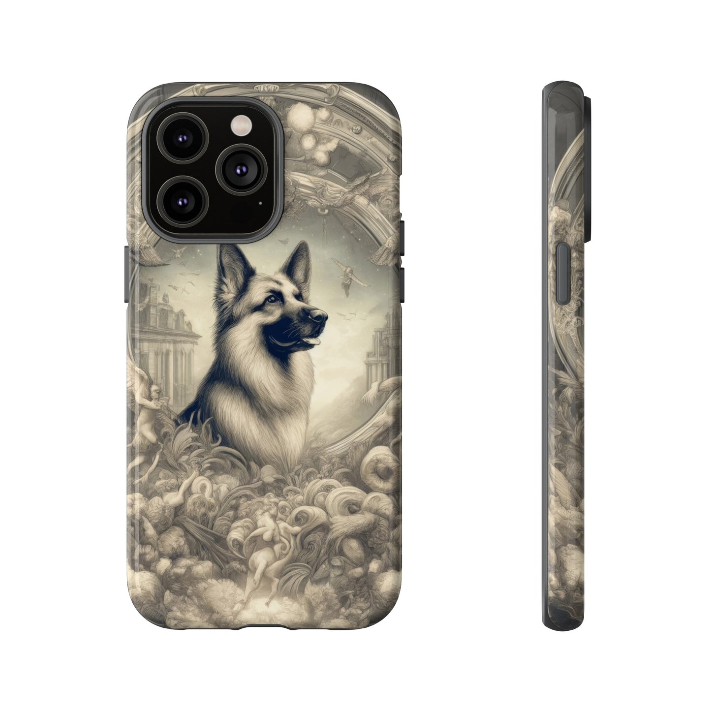 Dreamy fantasy and rococo German Shepherd Phone Case