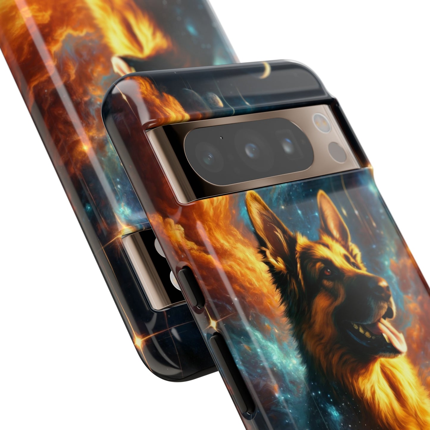 Sci-fi and stars-themed German Shepherd Phone Case