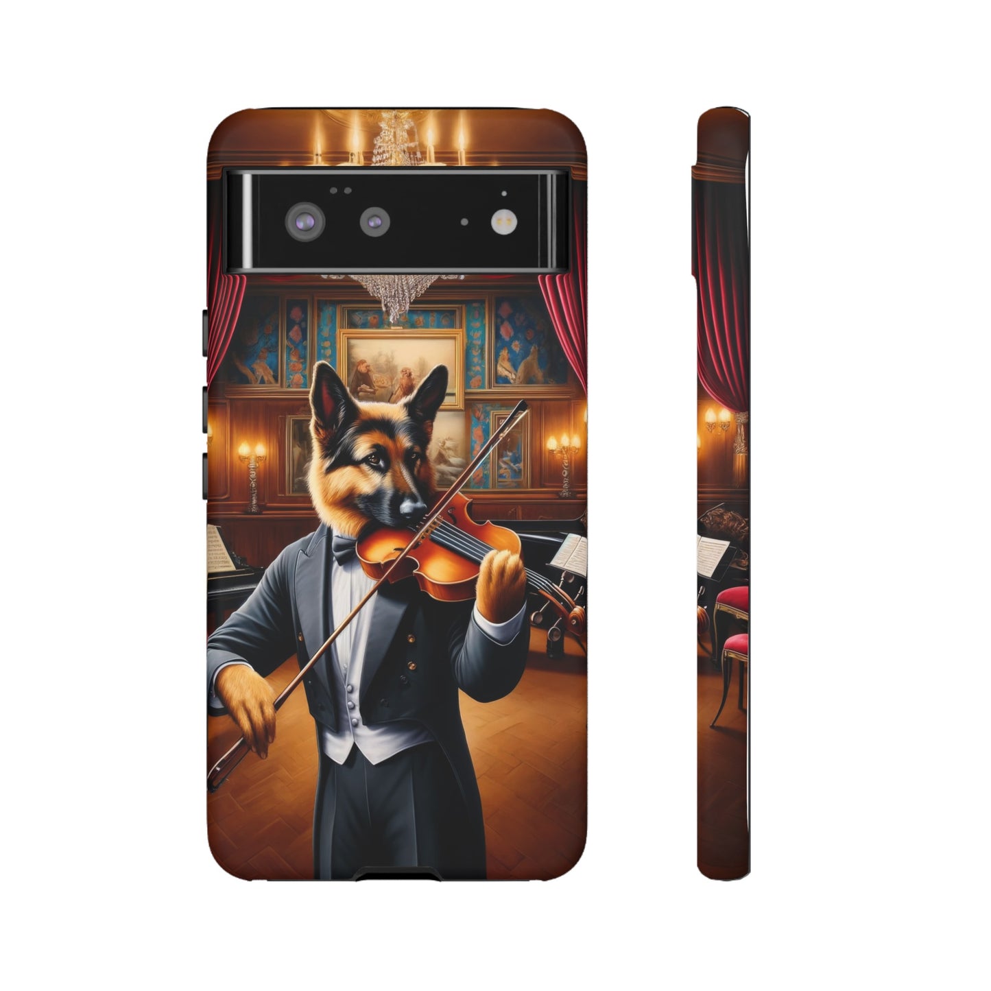 German Shepherd Playing the Violin Phone Case