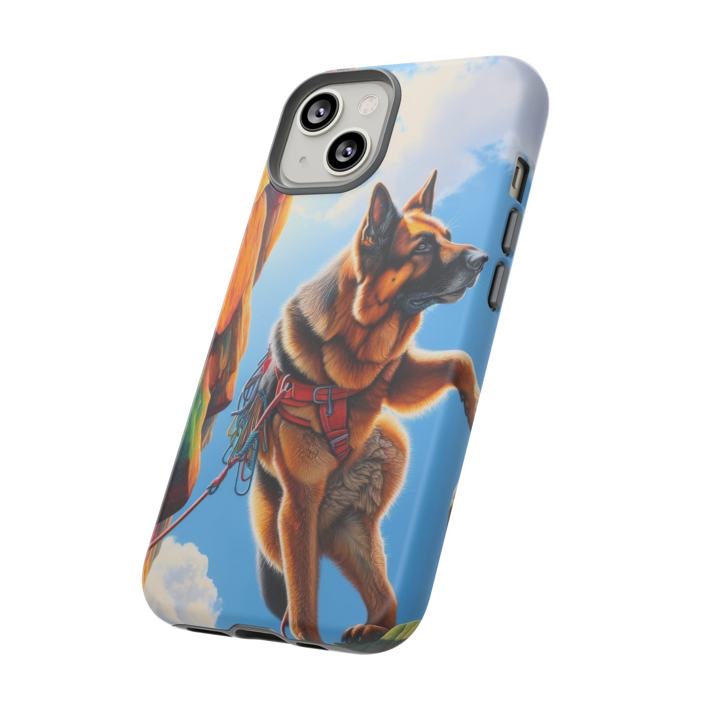 German Shepherd Rock climbing Phone Case