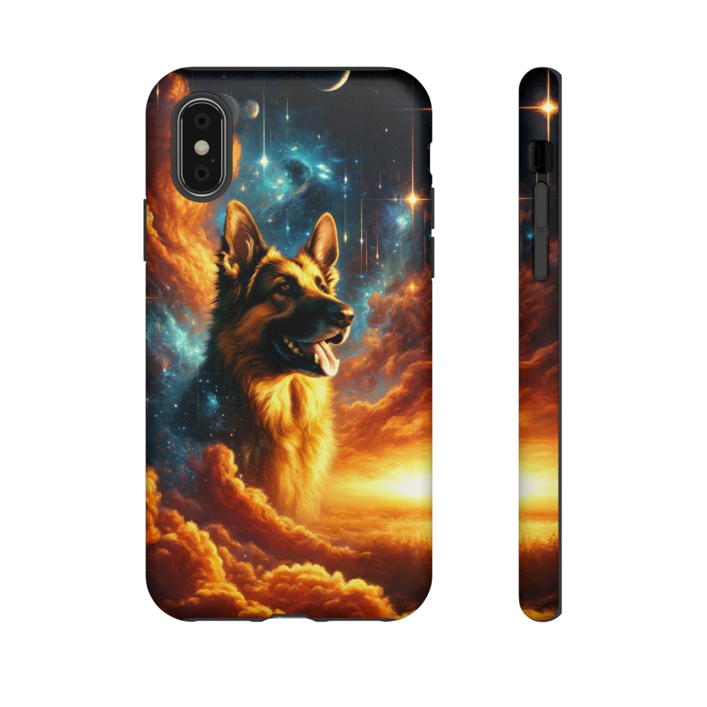 Sci-fi and stars-themed German Shepherd Phone Case