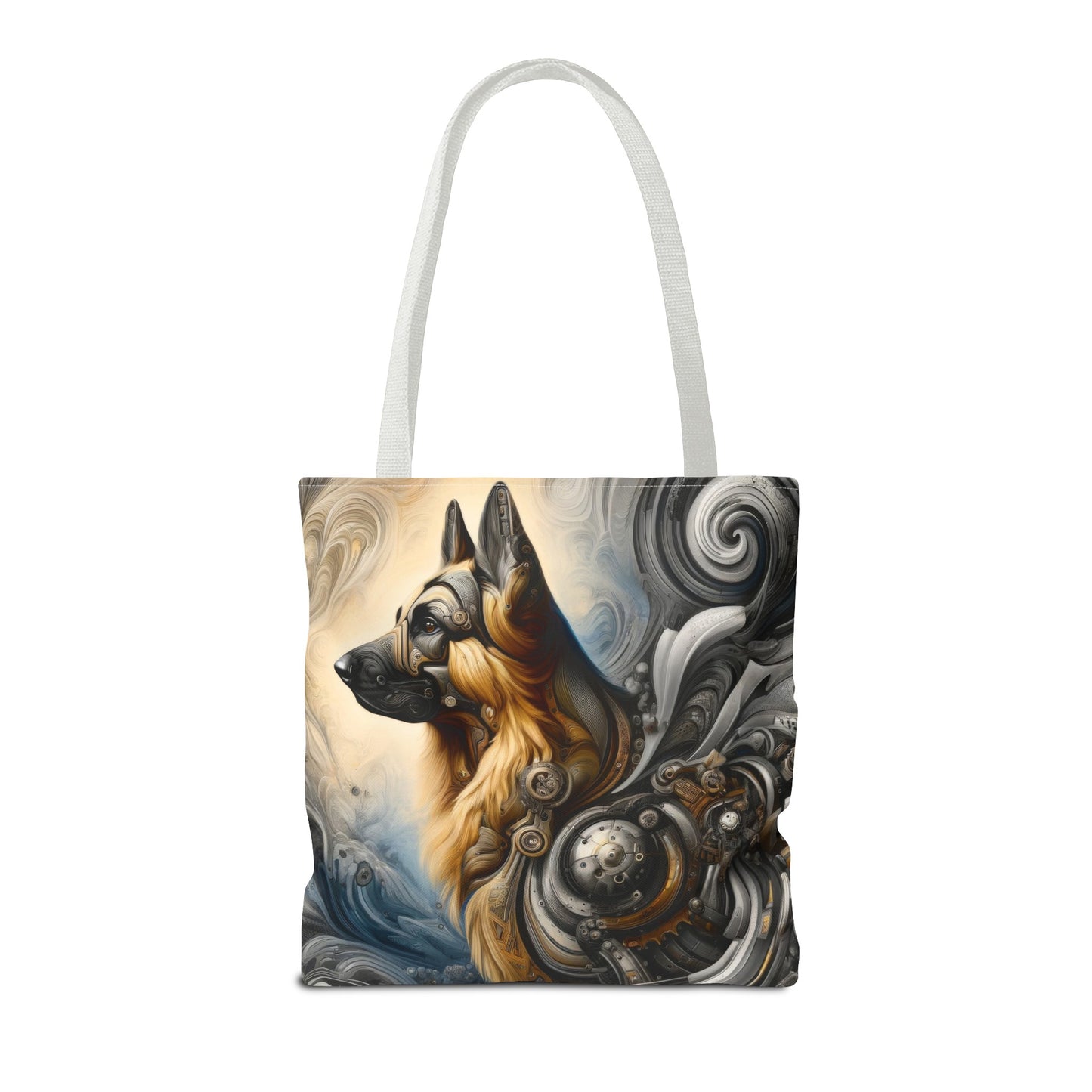 Byzantine, charcoal, and cybernetic German Shepherd Tote Bag