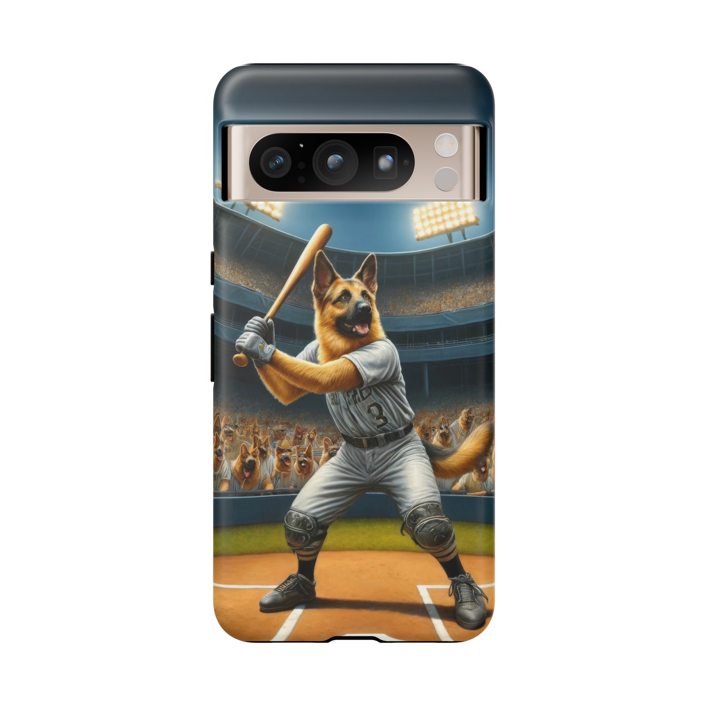 German Shepherd Playing Baseball Tough Phone Case