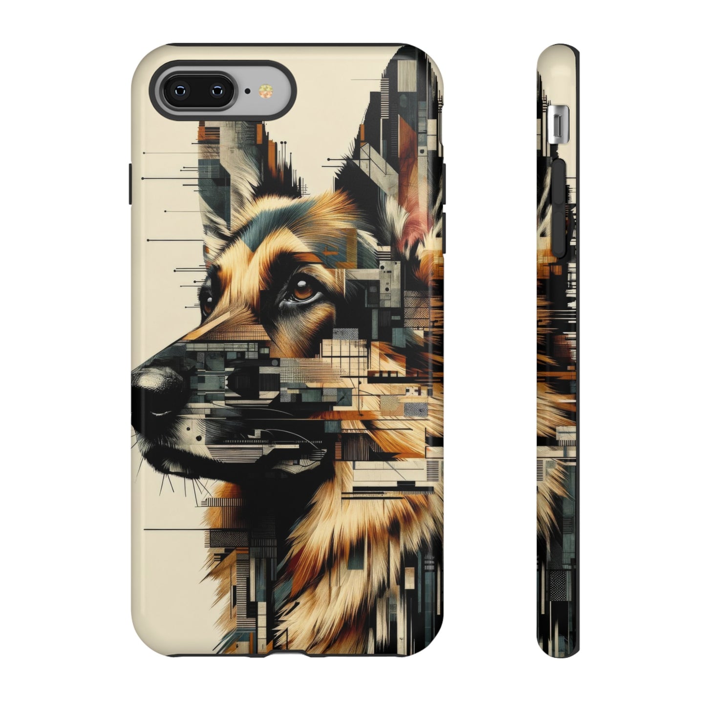 Constructivist and dadaist German Shepherd Phone Case