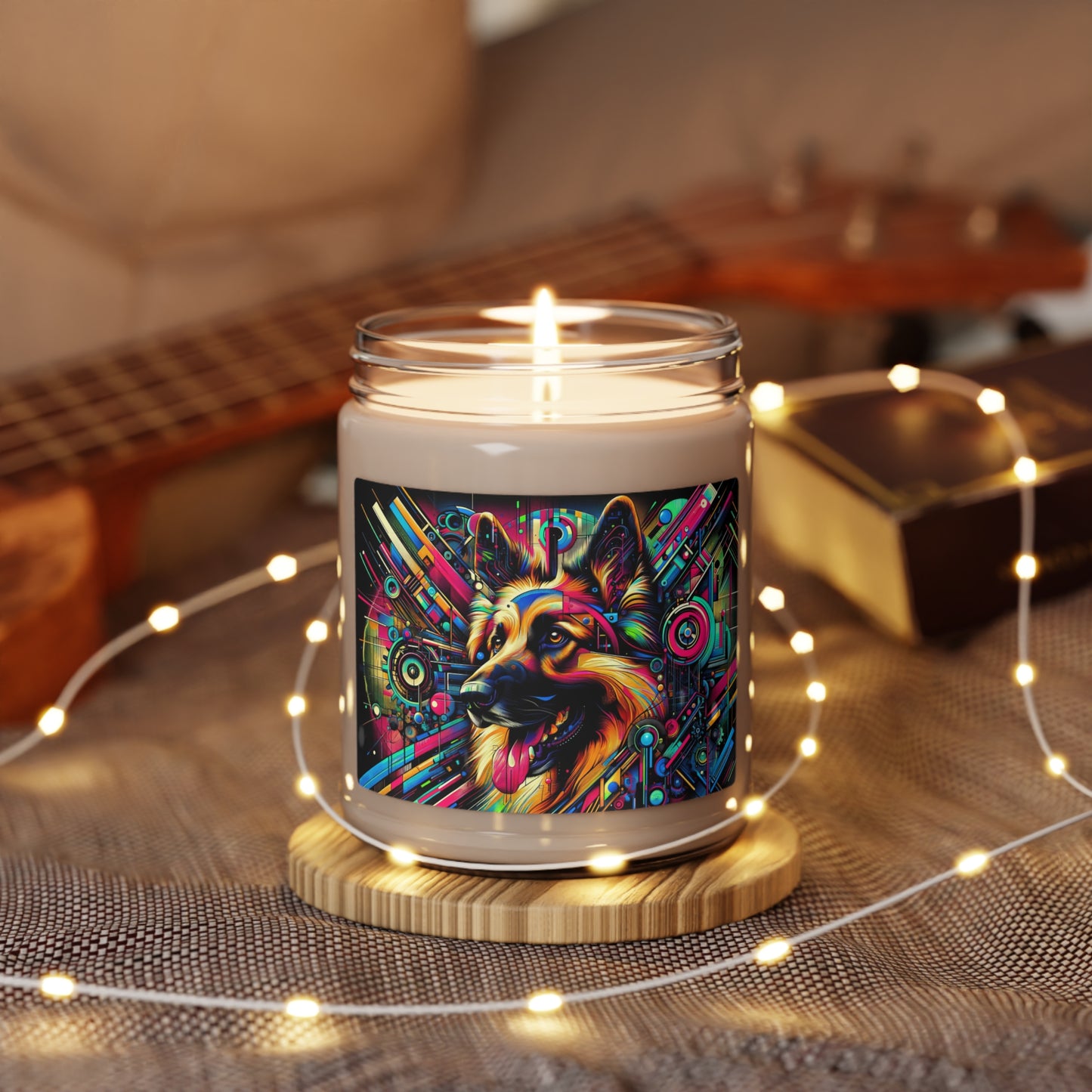 Constructivism and dadaism German Shepherd Scented Soy Candle, 9oz