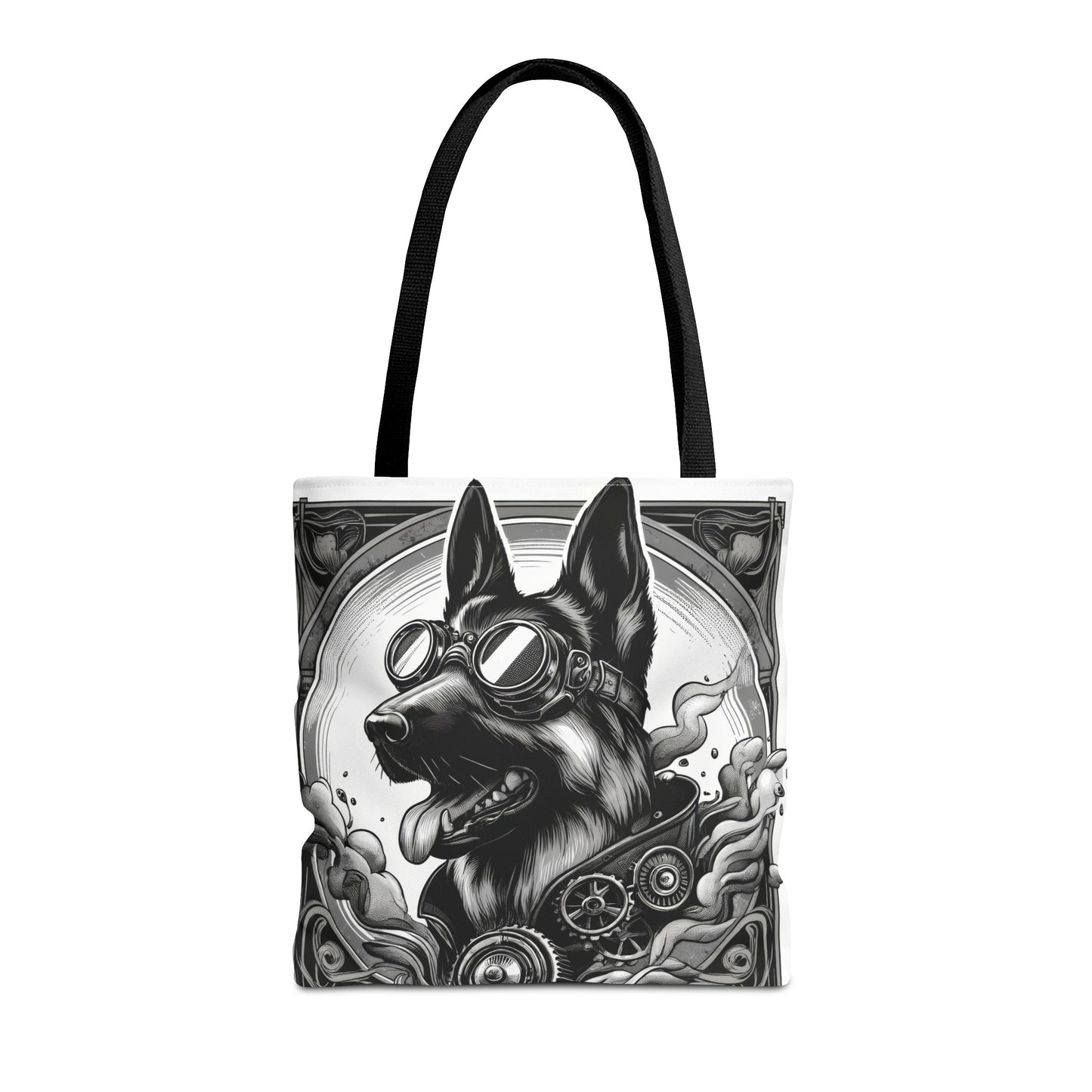 Steampunk German Shepherd Tote Bag