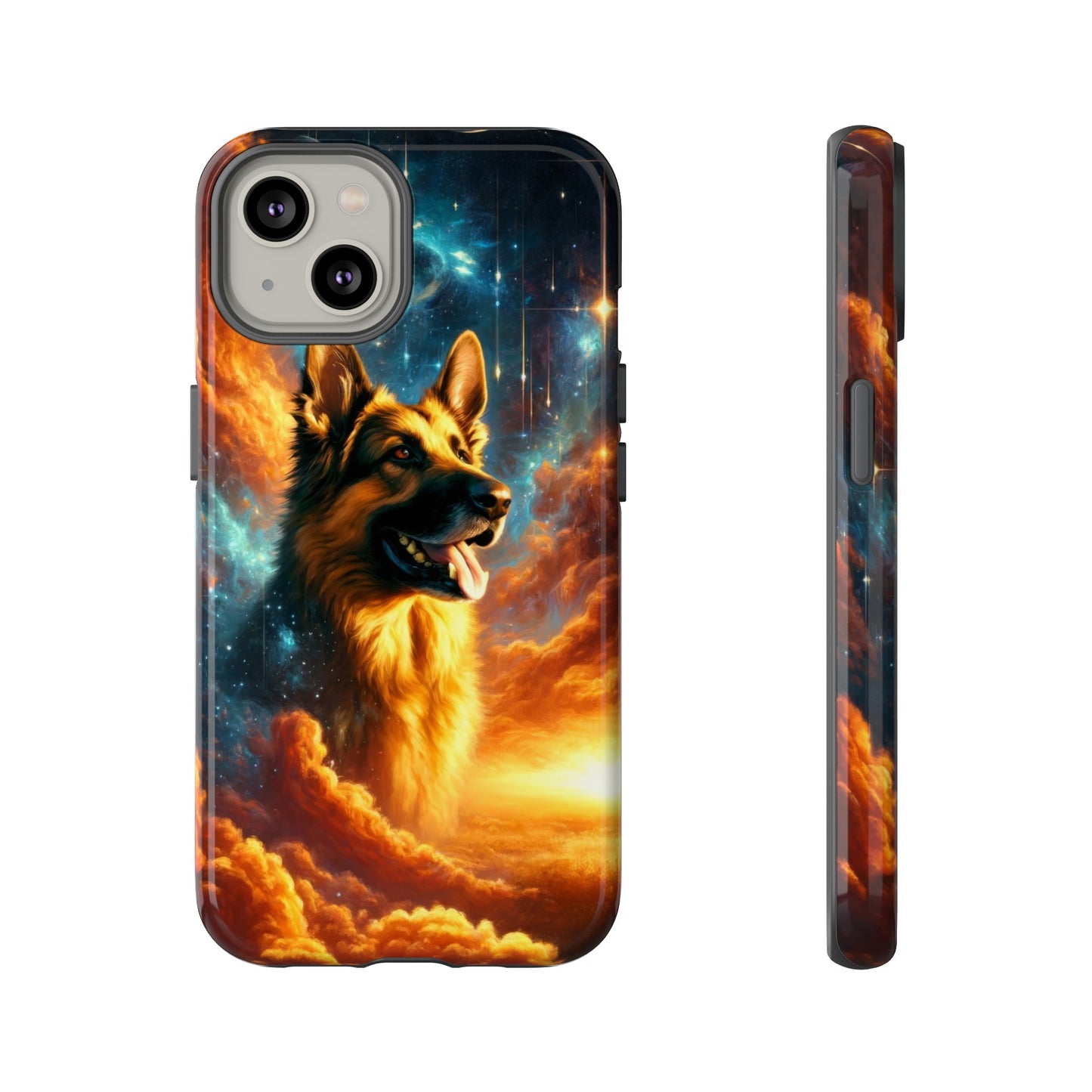 Sci-fi and stars-themed German Shepherd Phone Case