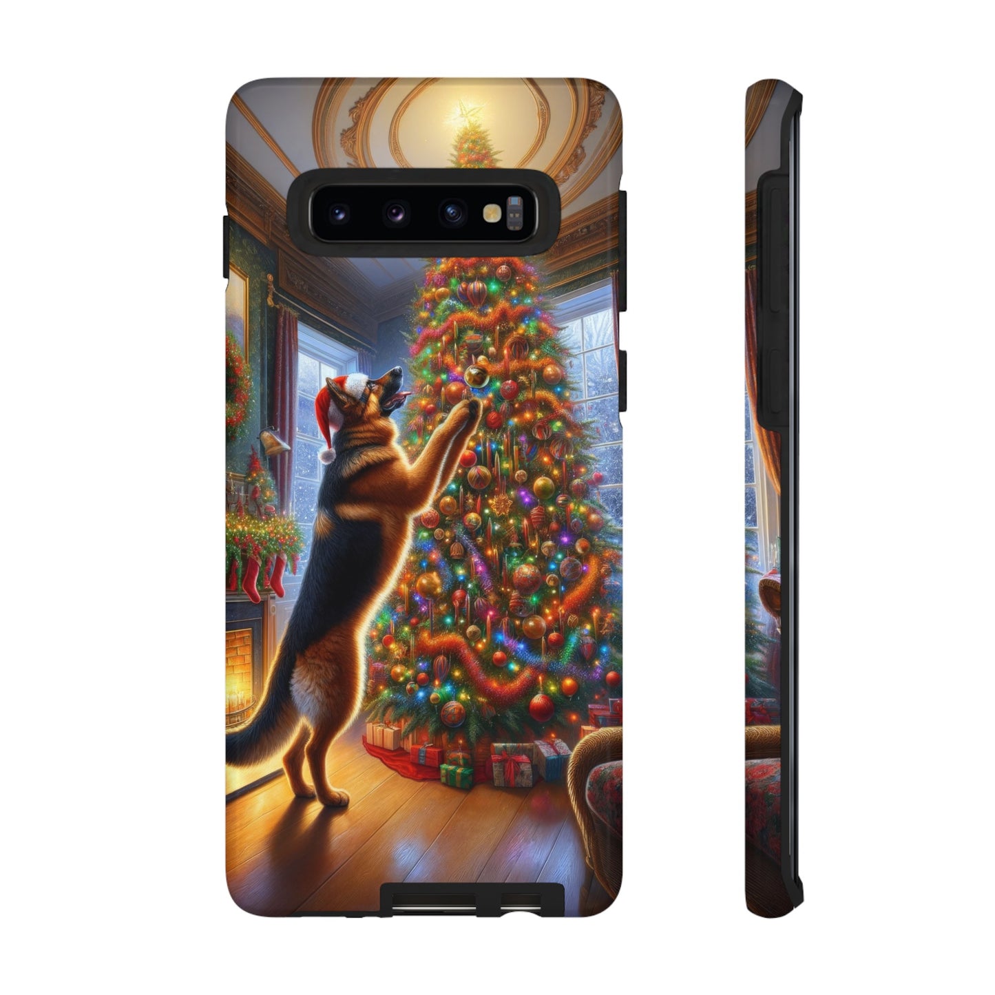 German Shepherd Christmas Tree Phone Case