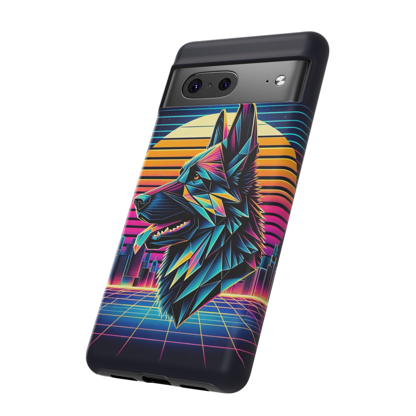 Origami and polyart German Shepherd Phone Case