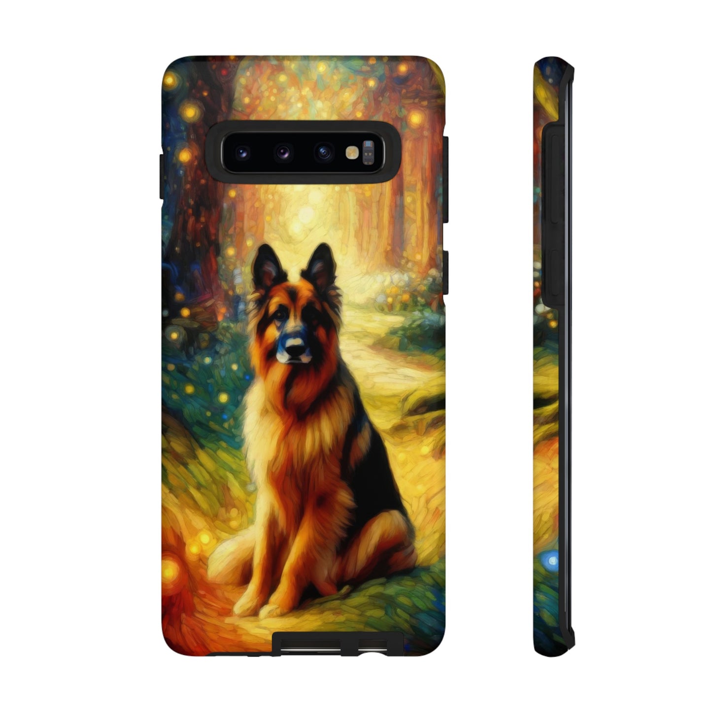 Neo-impressionism and fairy tale German Shepherd Phone Case