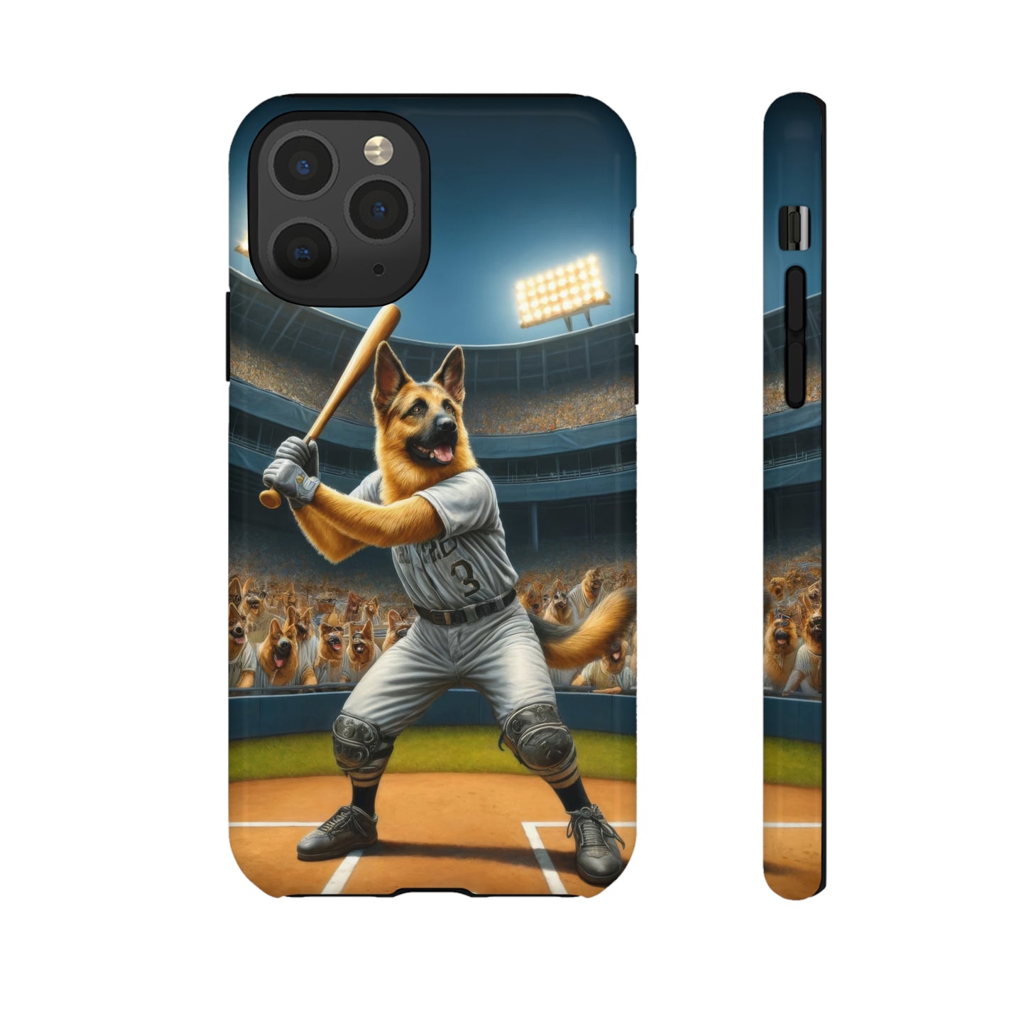 German Shepherd Playing Baseball Tough Phone Case