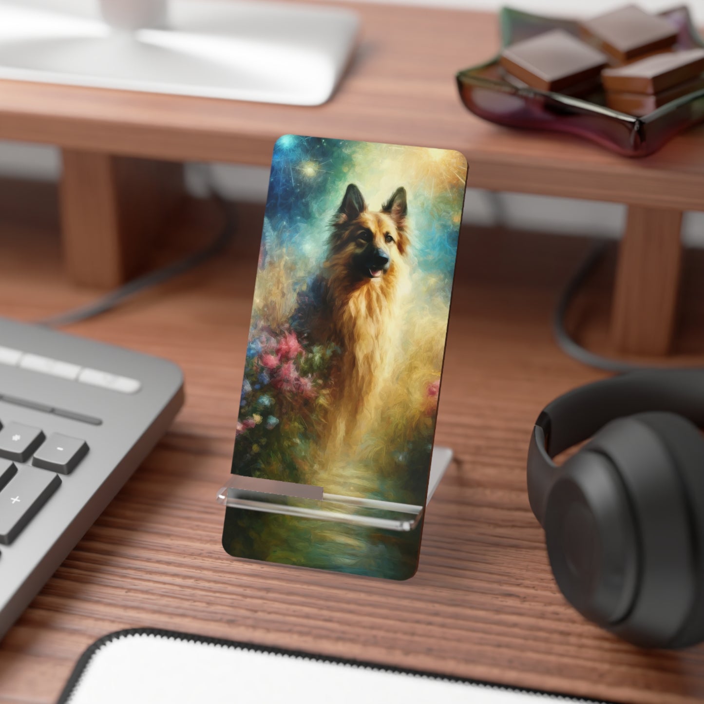 Fairy tale and impressionism German Shepherd Smartphone Stand