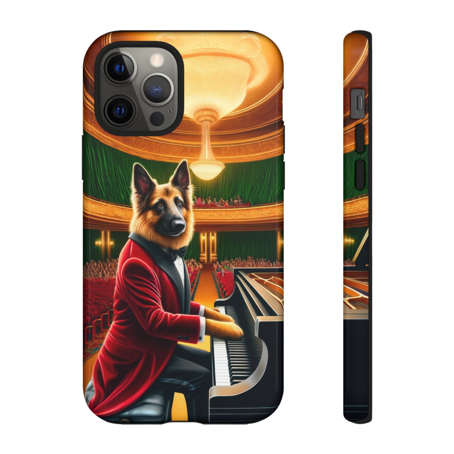 German Shepherd Playing the Piano Phone Case