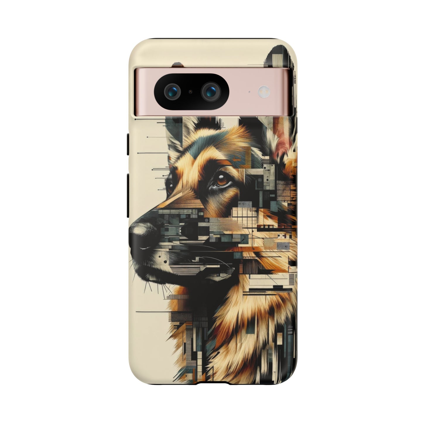 Constructivist and dadaist German Shepherd Phone Case