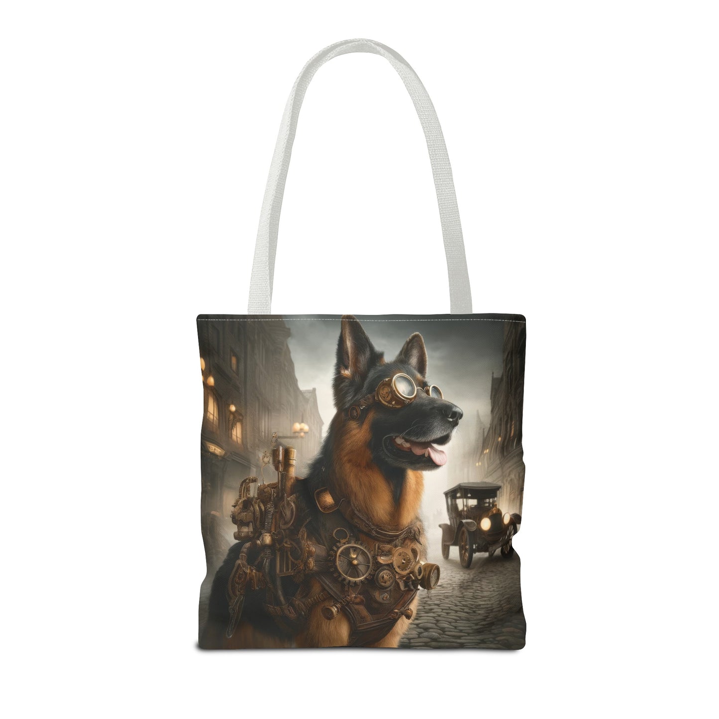 Realism and steampunk German Shepherd Tote Bag