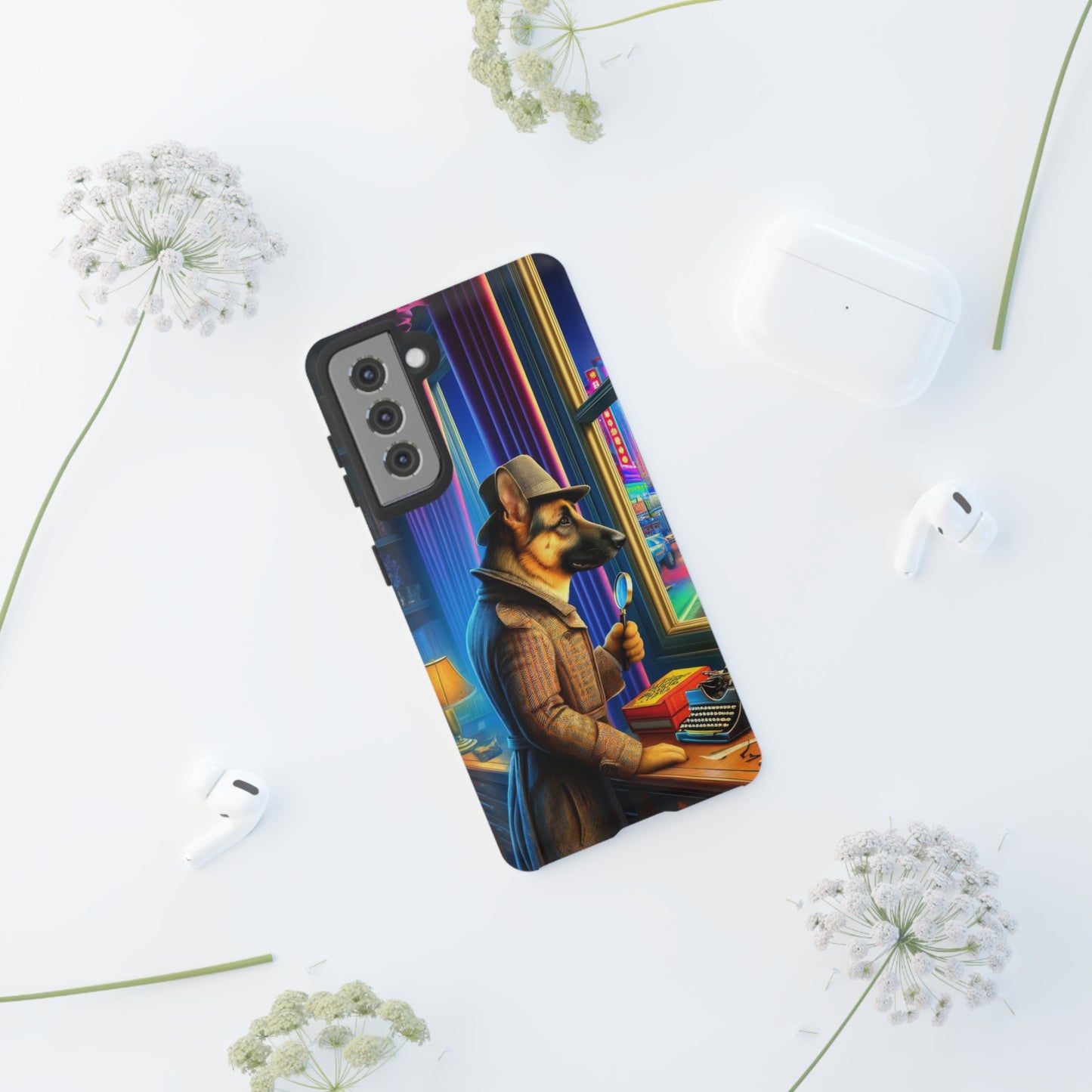 German Shepherd Detective Phone Case