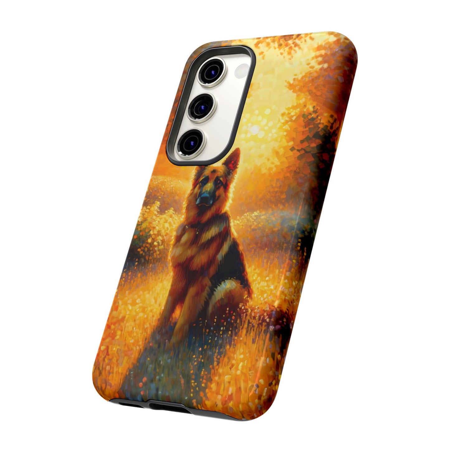 Golden hour and neo-impressionism German Shepherd Phone Case