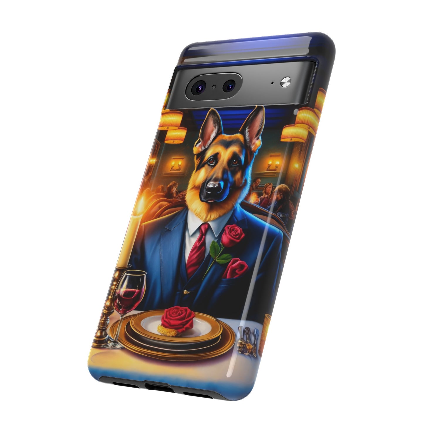 German Shepherd Going on a Date at a Restaurant Phone Case