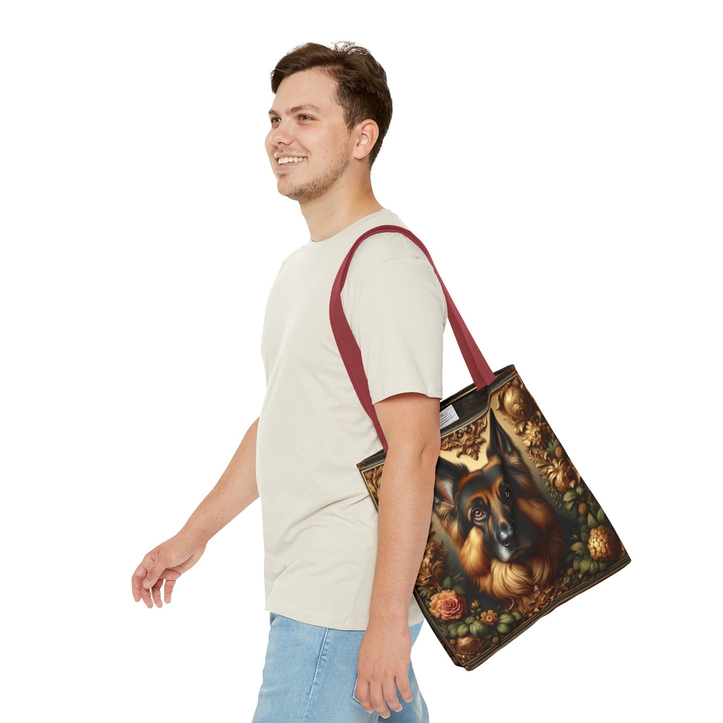 Baroque-inspired German Shepherd Tote Bag