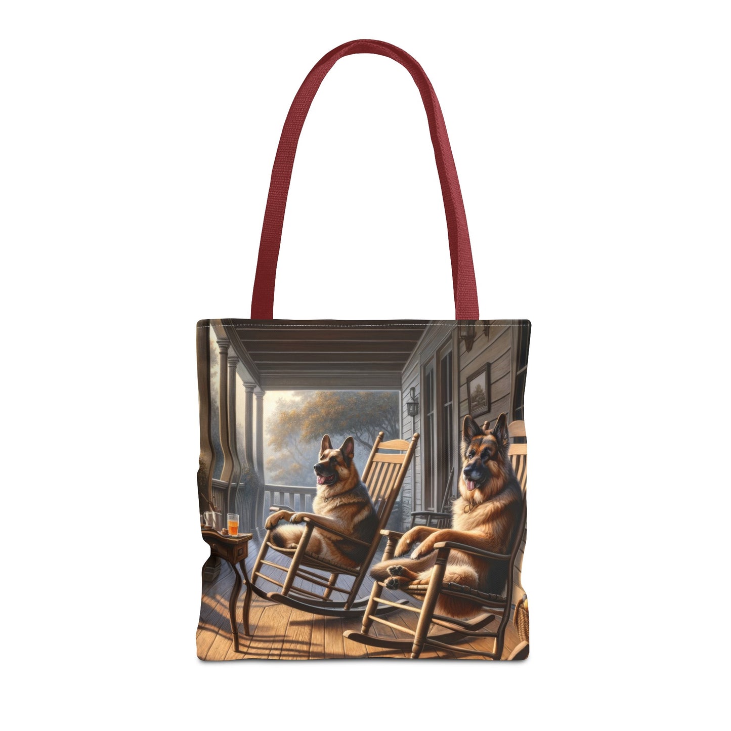 German Shepherds on the Porch Tote Bag