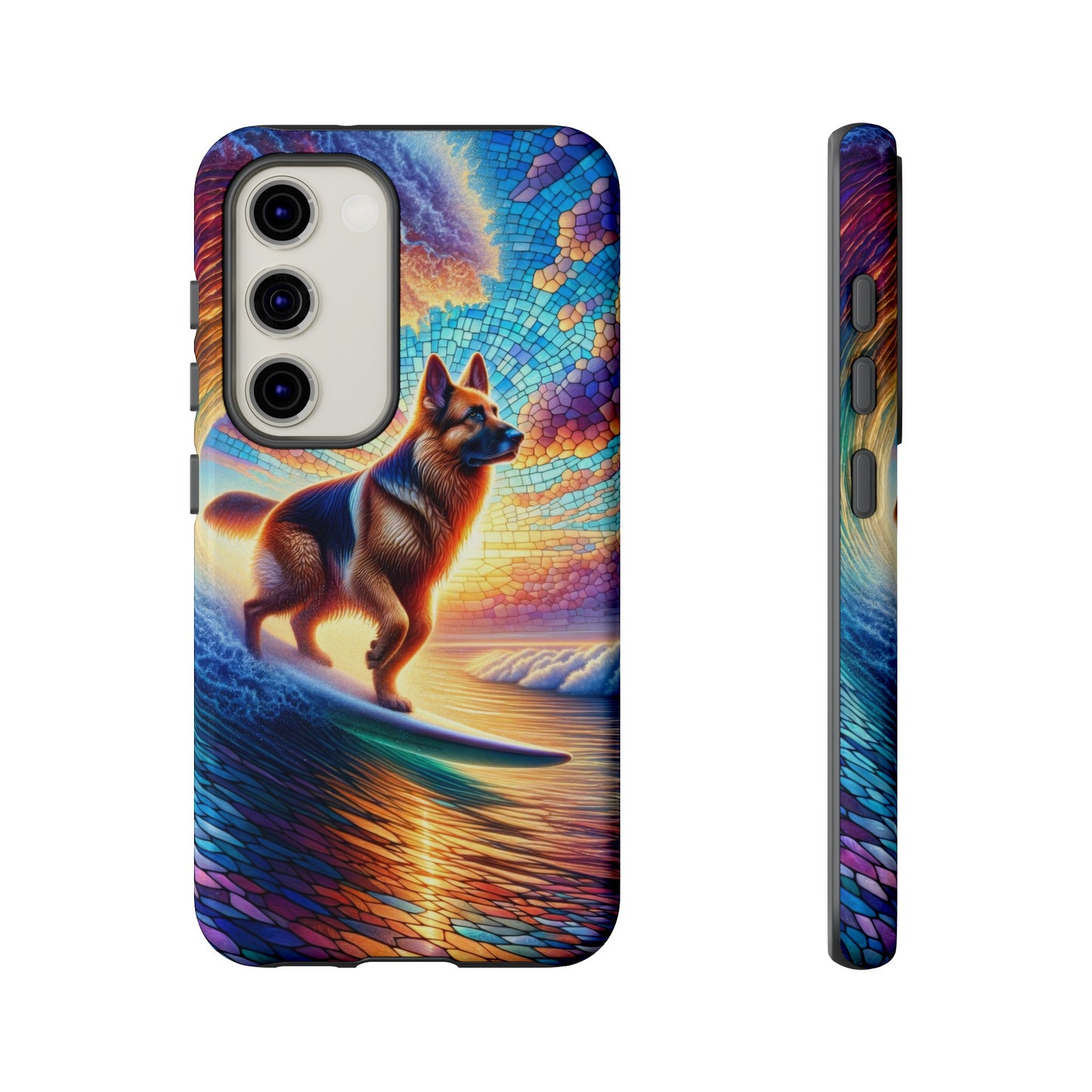 German Shepherd Surfing Phone Case