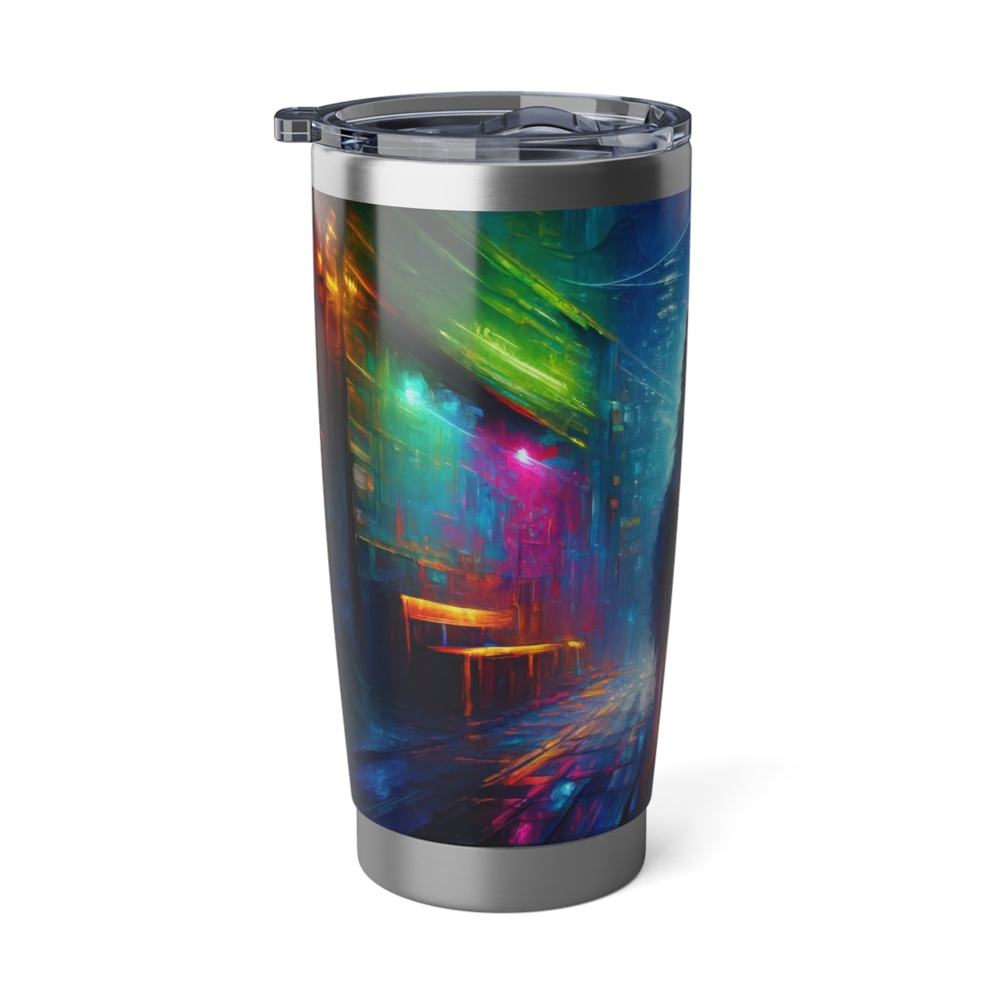 Neon light German Shepherd 20oz Tumbler