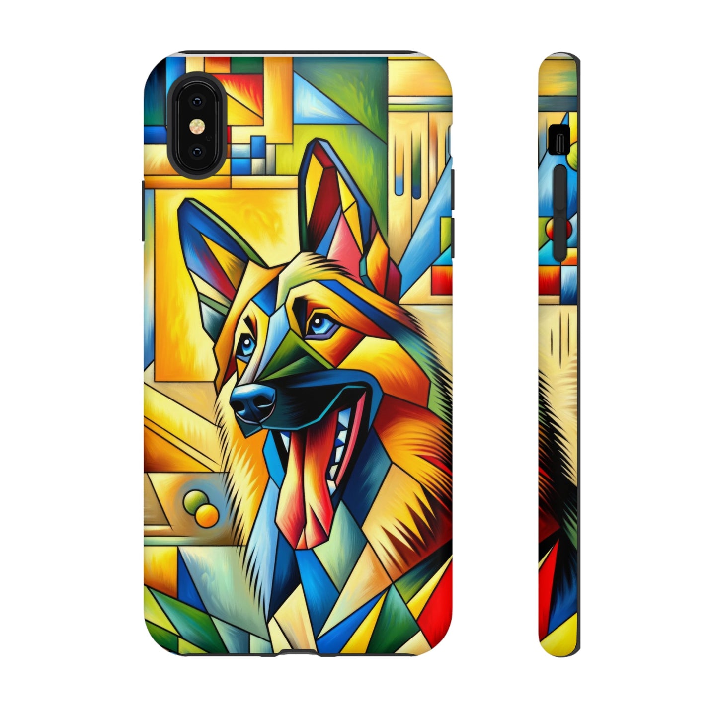 German Shepherd in Cubism Tough Phone Case