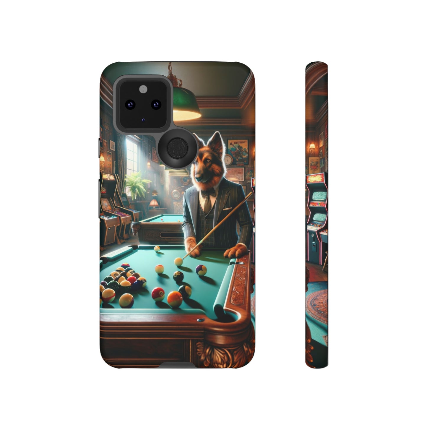 German Shepherd Playing Pool Phone Case