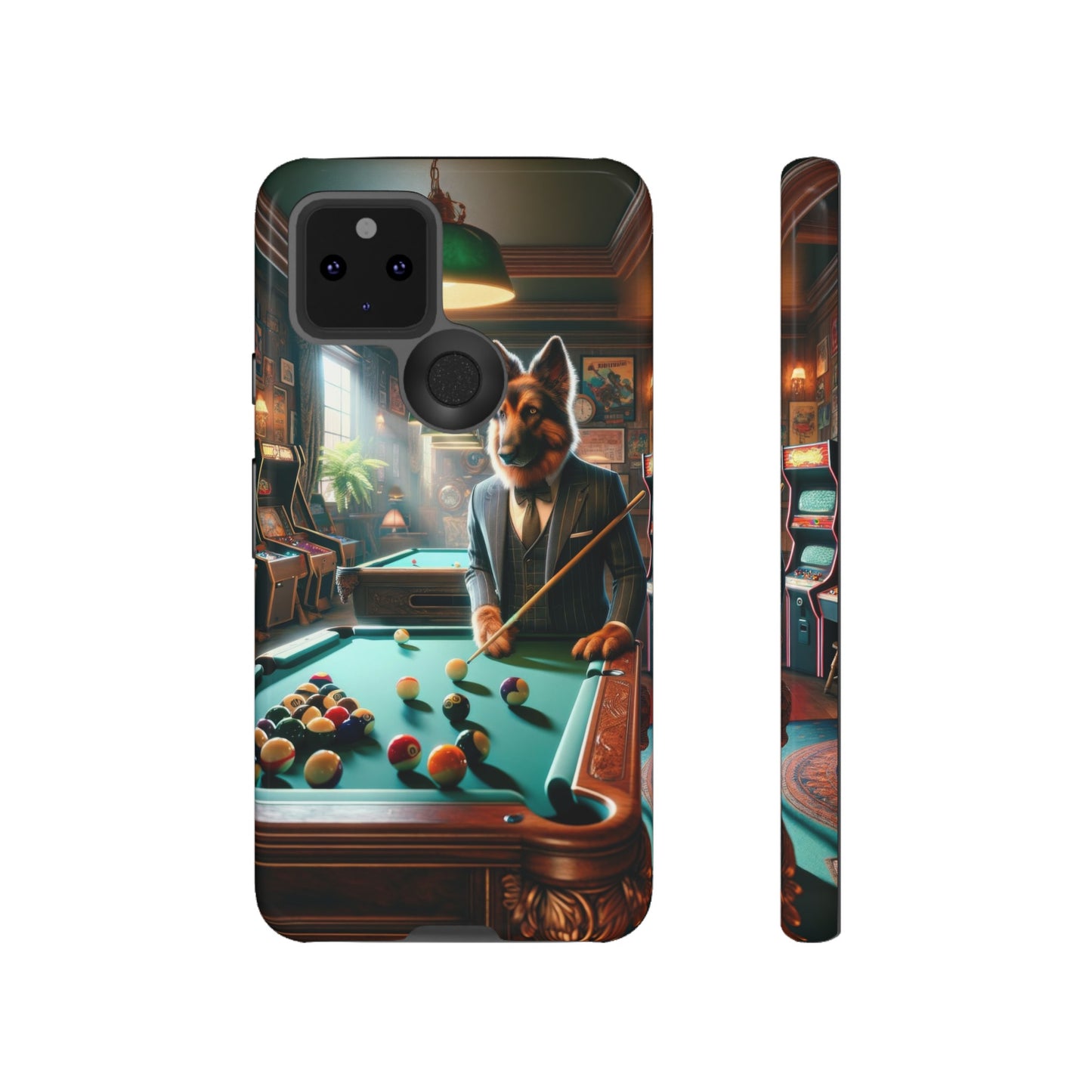 German Shepherd Playing Pool Phone Case