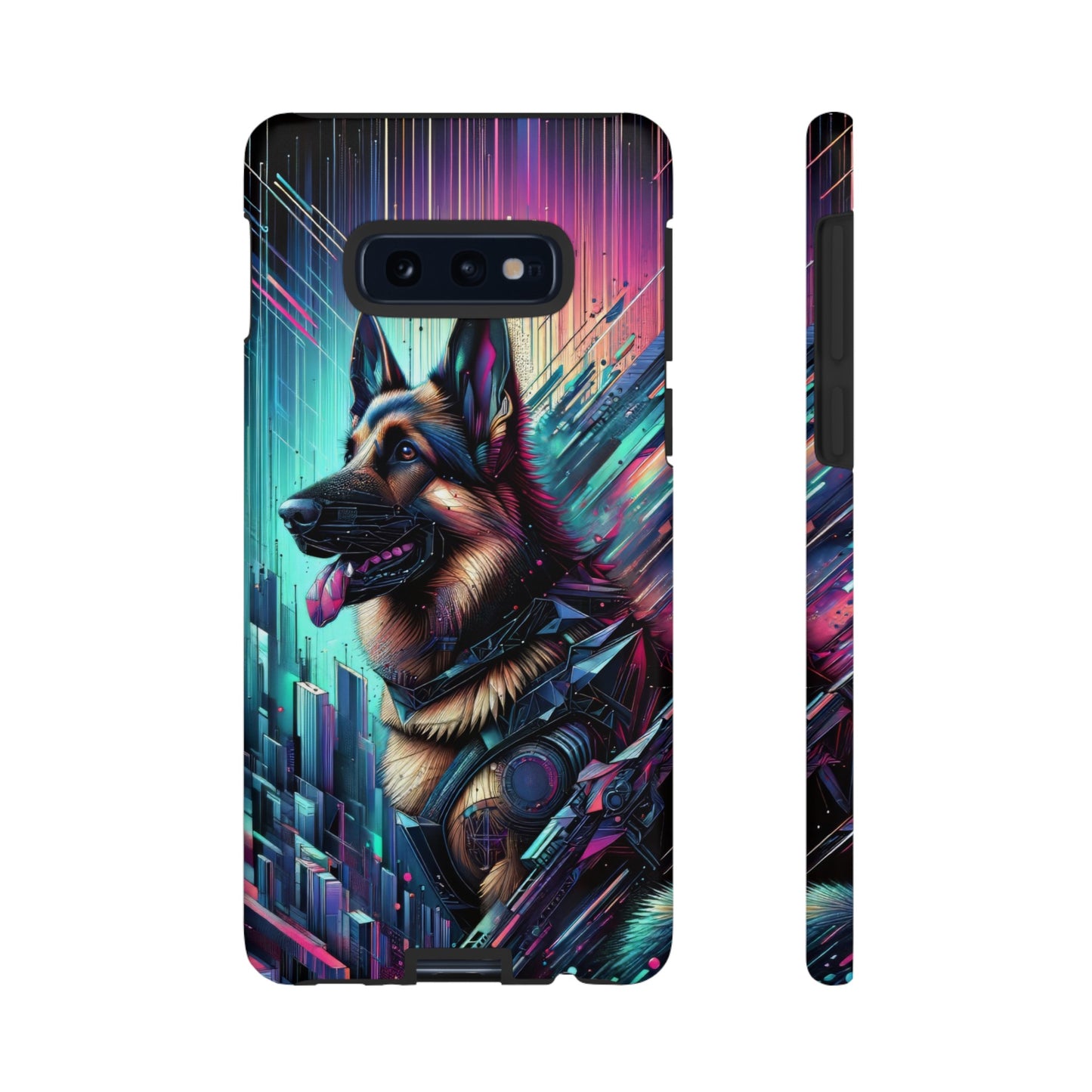 Futurism and gothic German Shepherd Phone Case