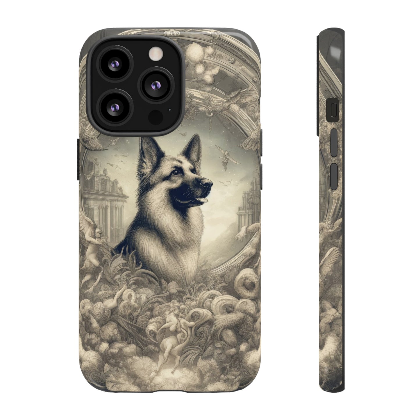 Dreamy fantasy and rococo German Shepherd Phone Case