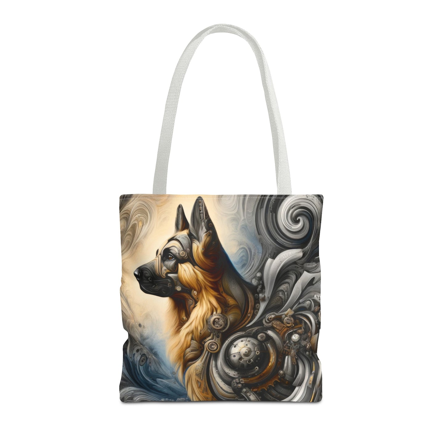 Byzantine, charcoal, and cybernetic German Shepherd Tote Bag