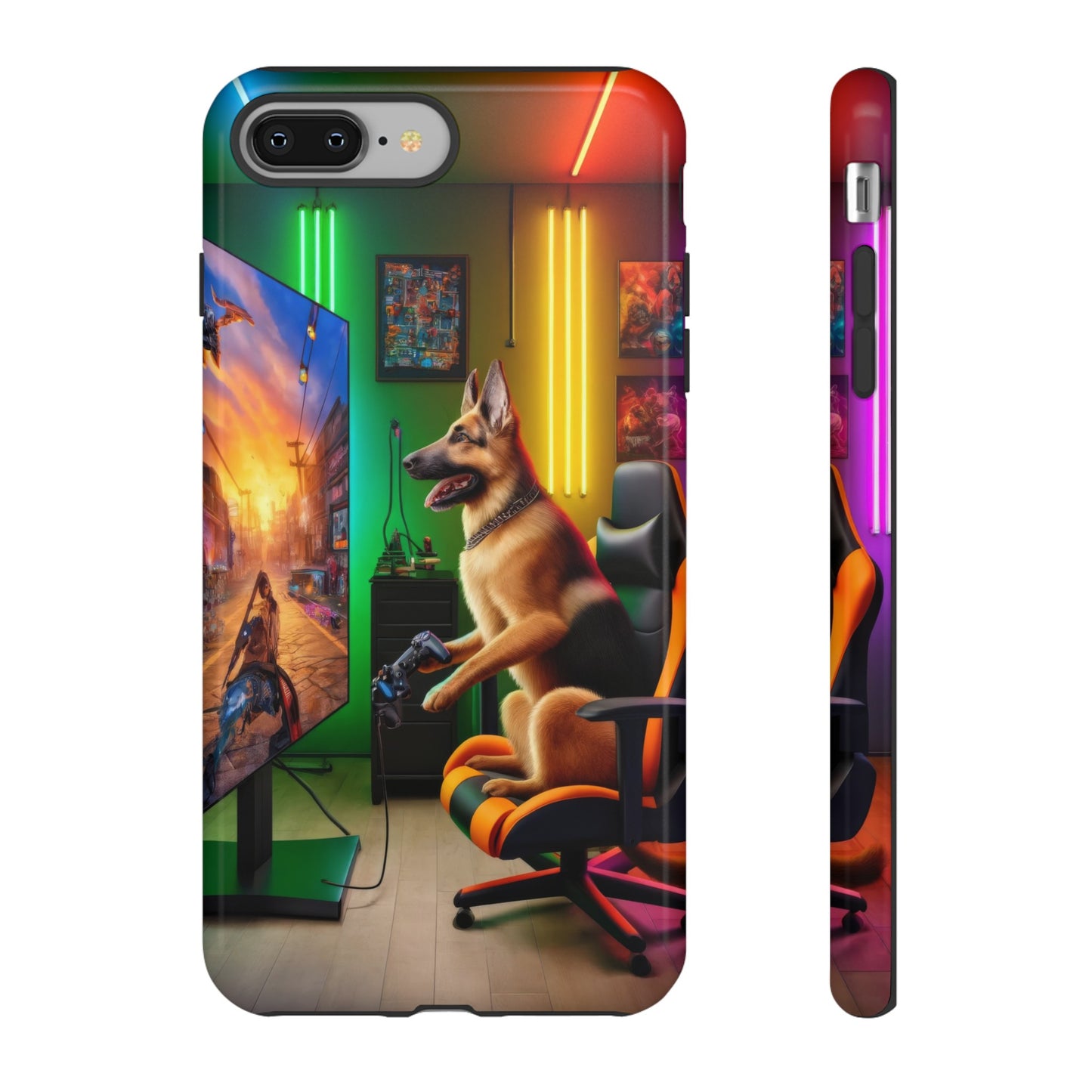 German Shepherd Playing Video Games Phone Case