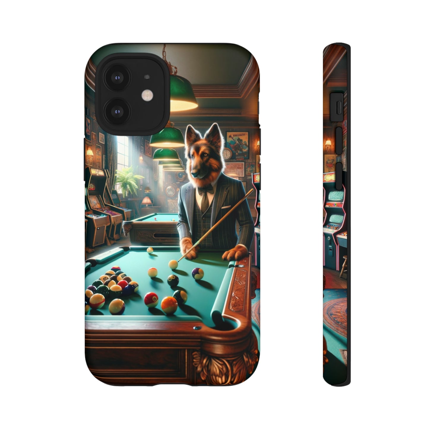 German Shepherd Playing Pool Phone Case