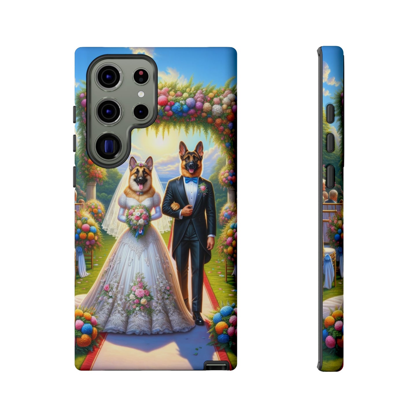 German Shepherds getting Married  Phone Case