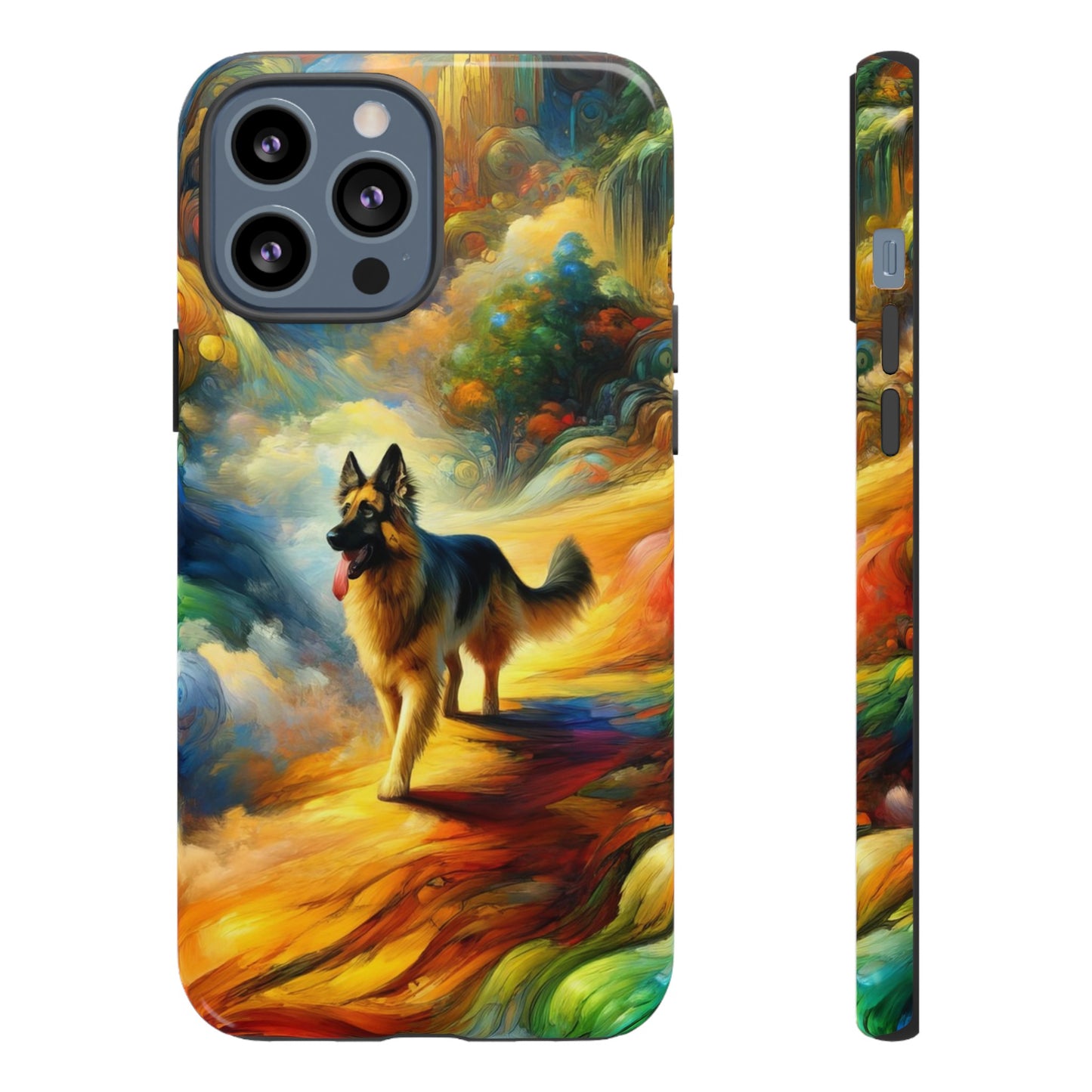 Fantasy and fauvism German Shepherd Phone Case