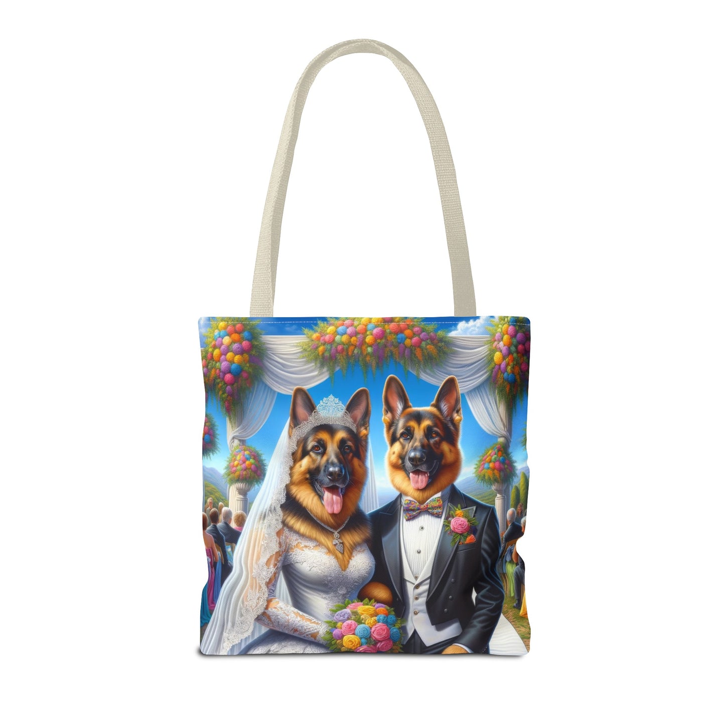 German Shepherds getting Married Tote Bag