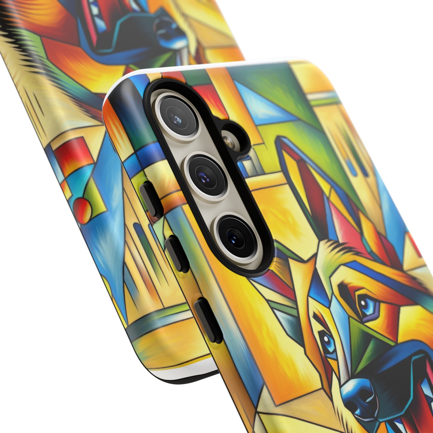 German Shepherd in Cubism Tough Phone Case