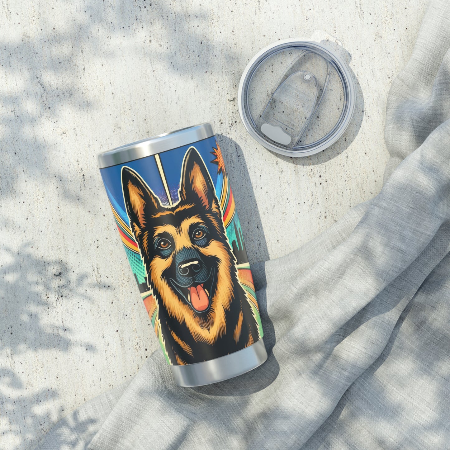 Comic style German Shepherd 20oz Tumbler