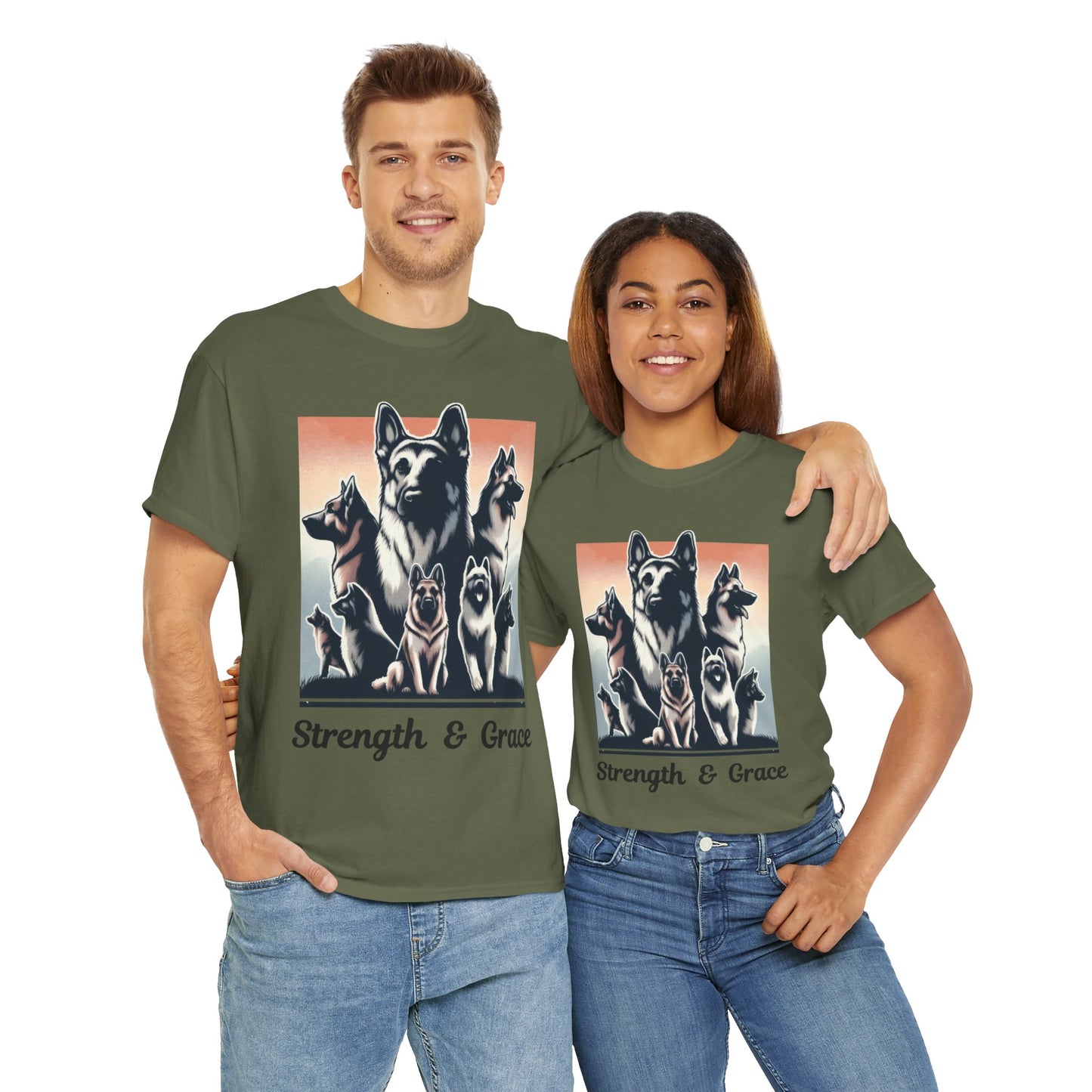 Strength And Grace T-Shirt (13 colors) (German Shepherd)