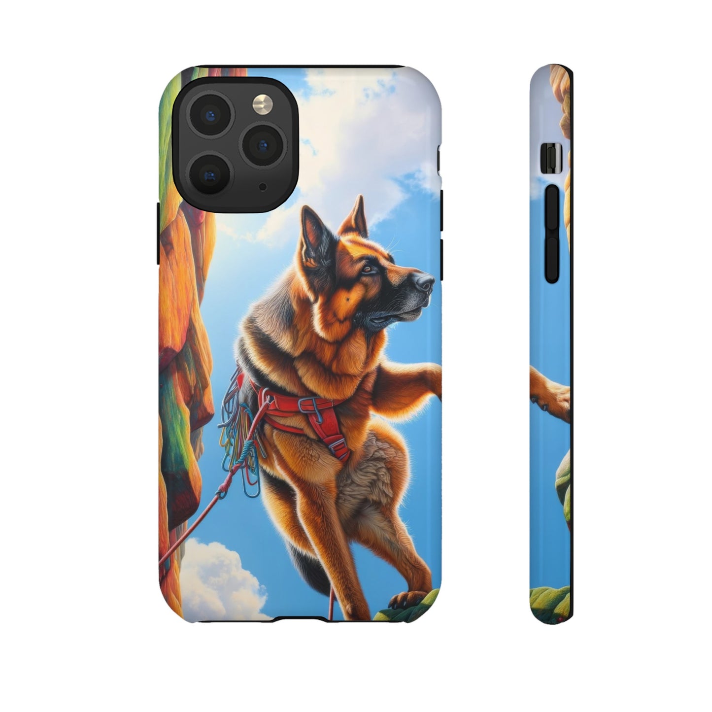 German Shepherd Rock climbing Phone Case