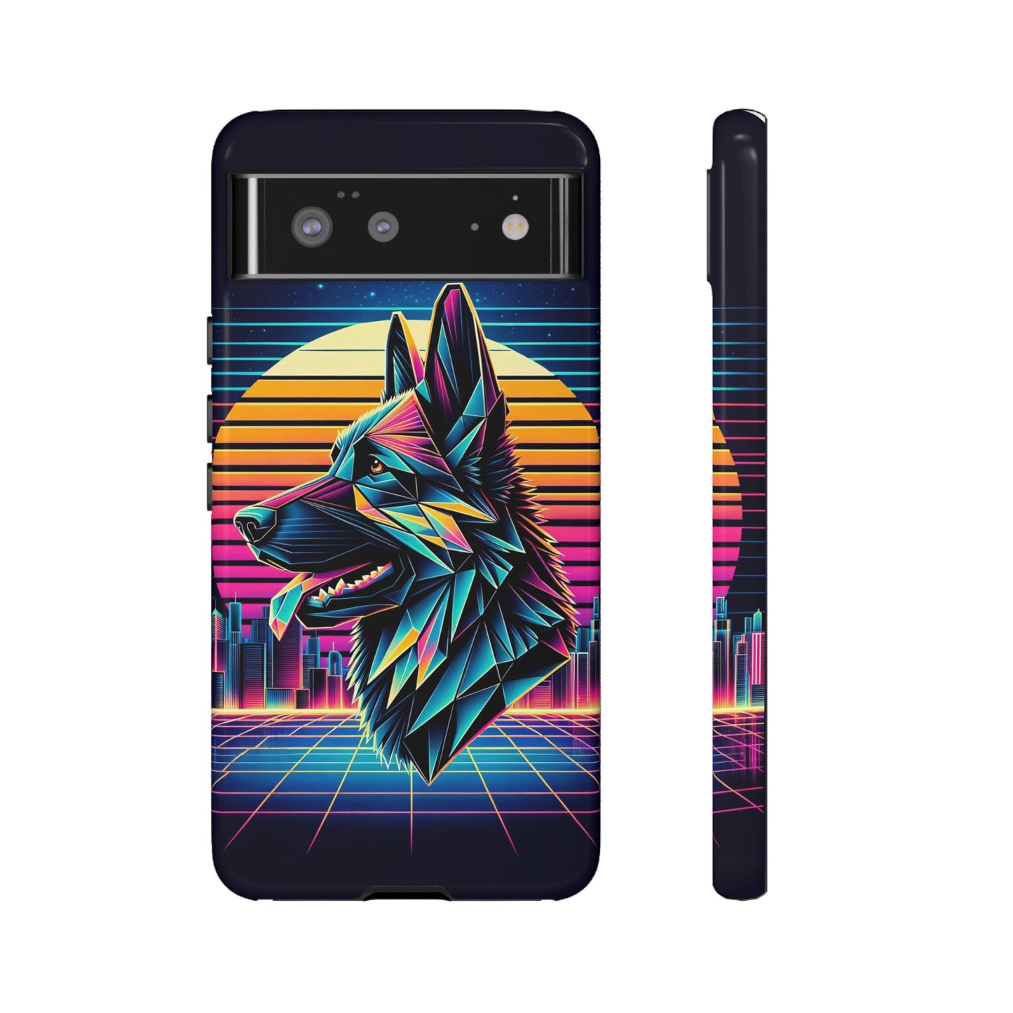 Origami and polyart German Shepherd Phone Case