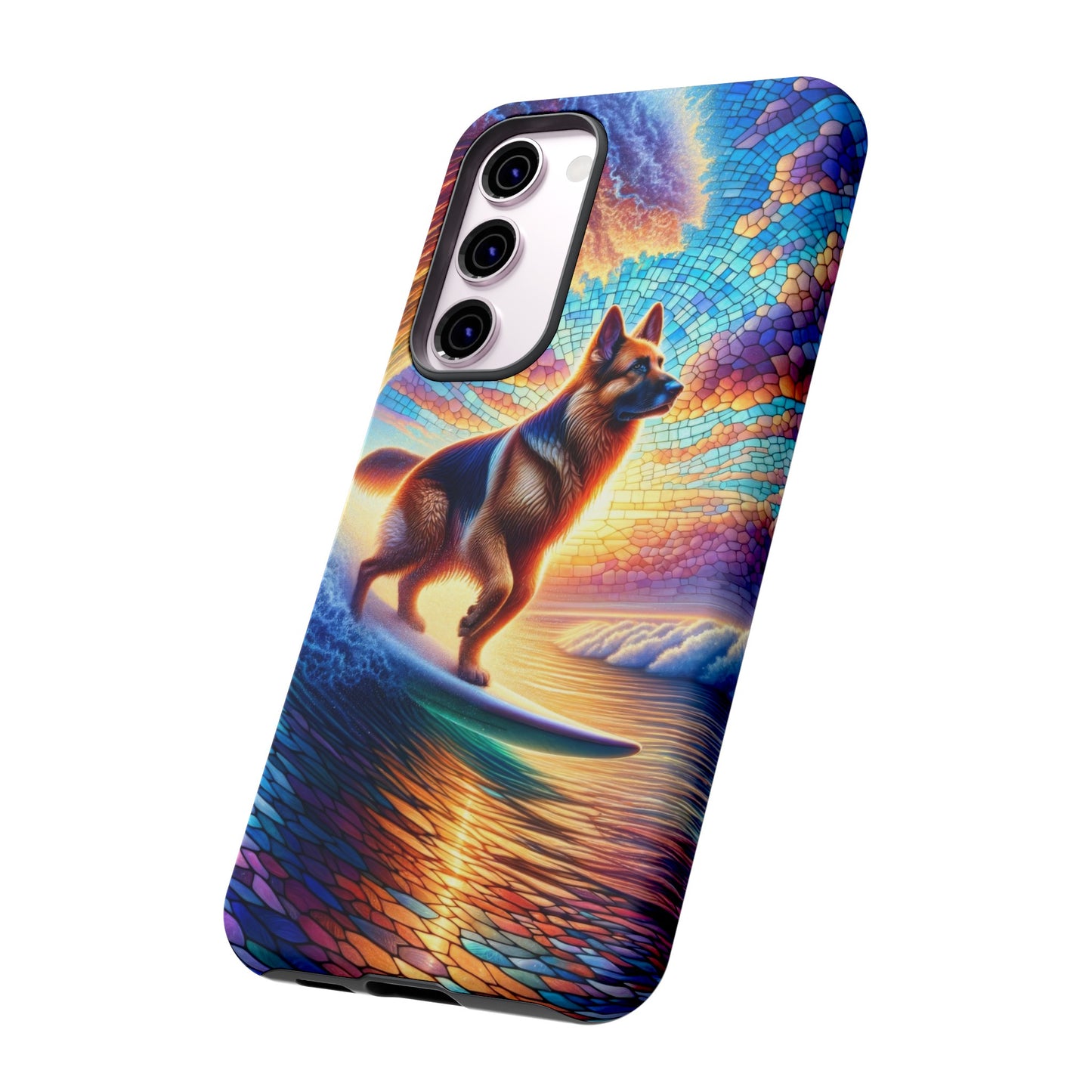 German Shepherd Surfing Phone Case