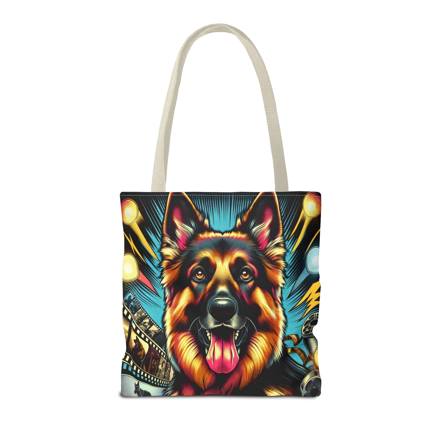 Comic book style German Shepherd Tote Bag