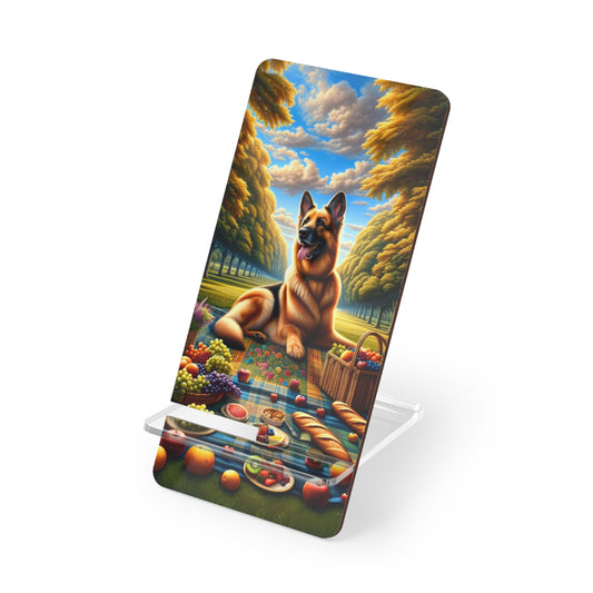 German Shepherd Having a Picnic Smartphone Stand