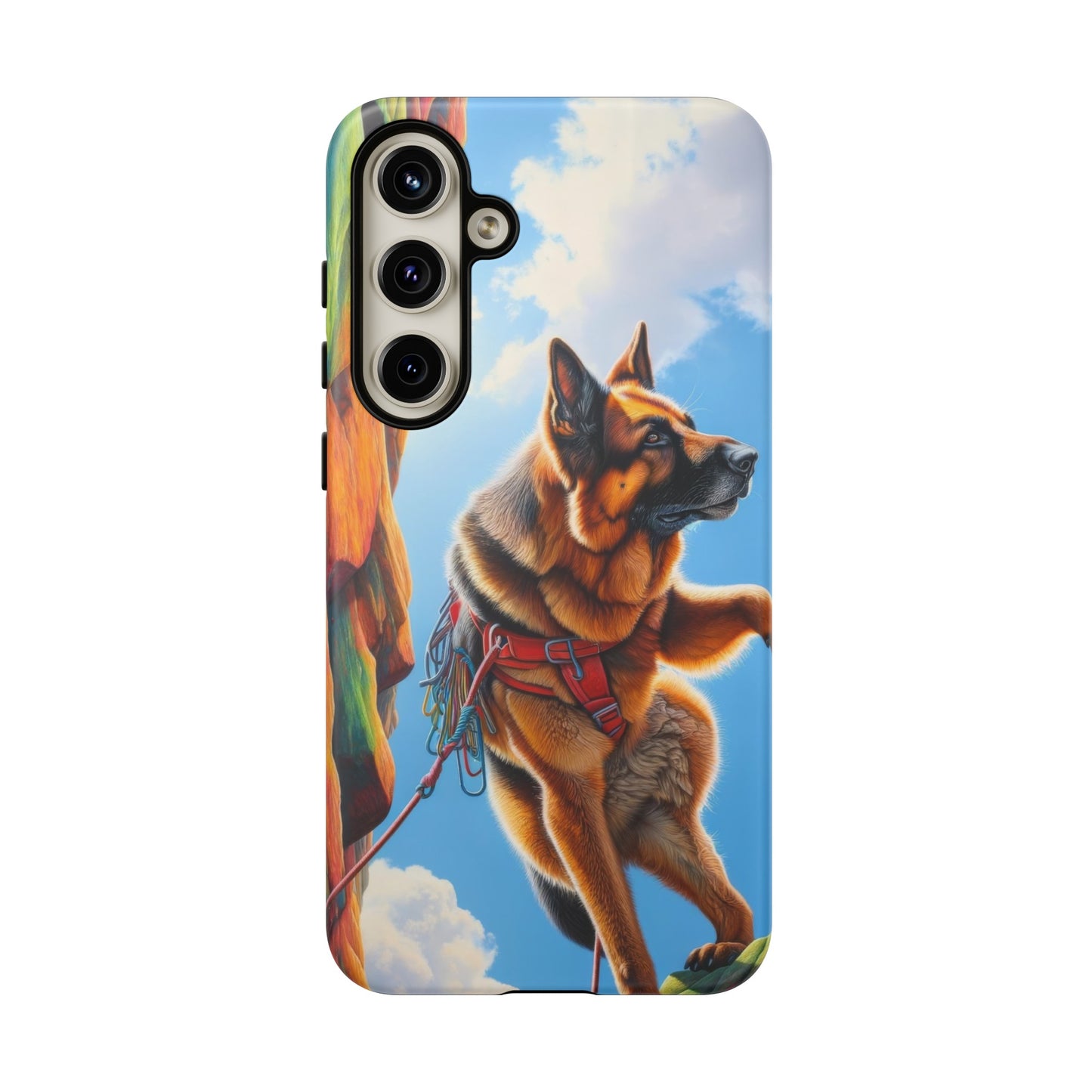 German Shepherd Rock climbing Phone Case