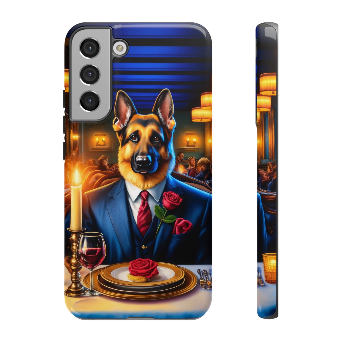 German Shepherd Going on a Date at a Restaurant Phone Case