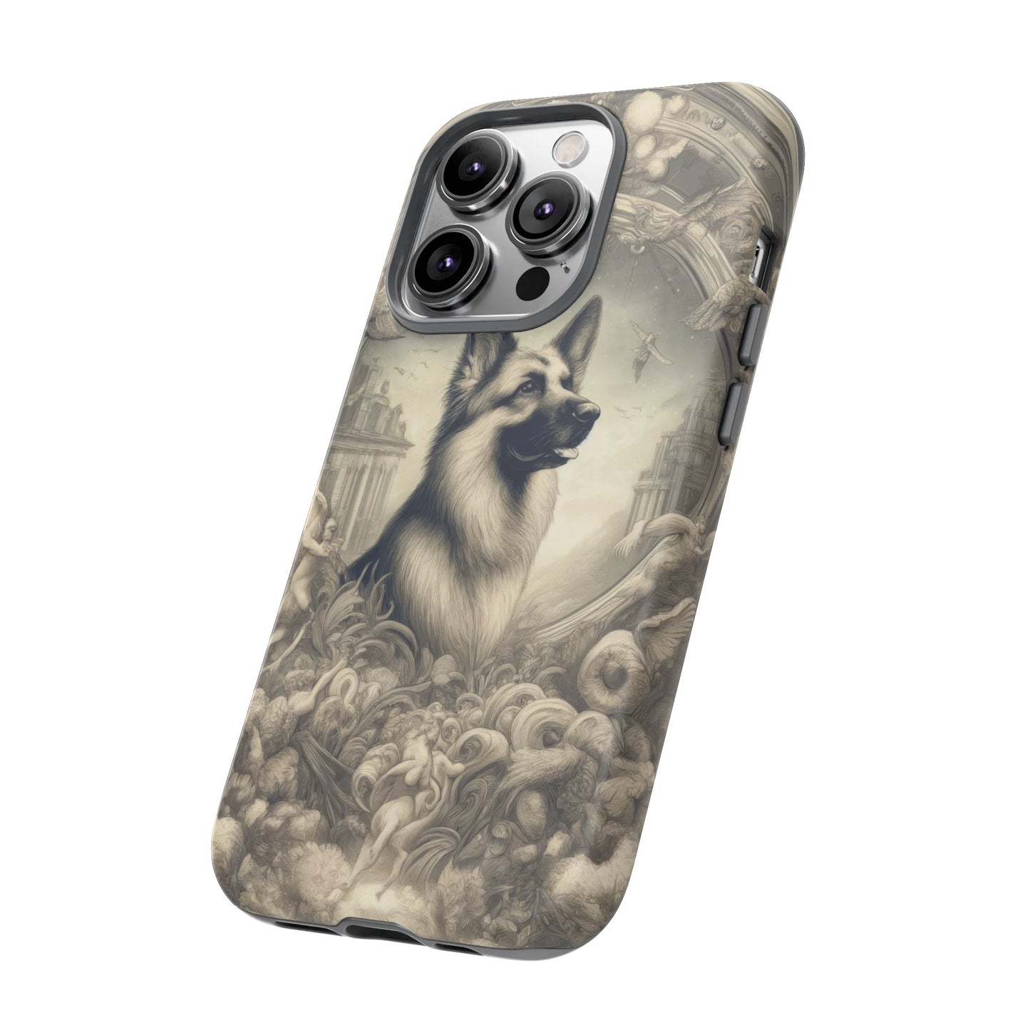 Dreamy fantasy and rococo German Shepherd Phone Case